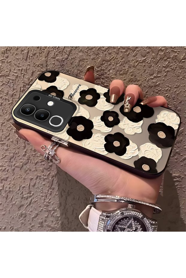 Vivo Y29 4g Compatible Oil Painting Style Floral Printed Case, Long-Lasting, Elegant