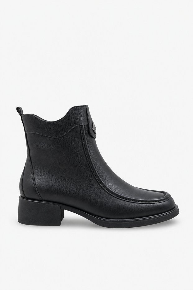 Karin Women's Genuine Leather Casual Boots - Black
