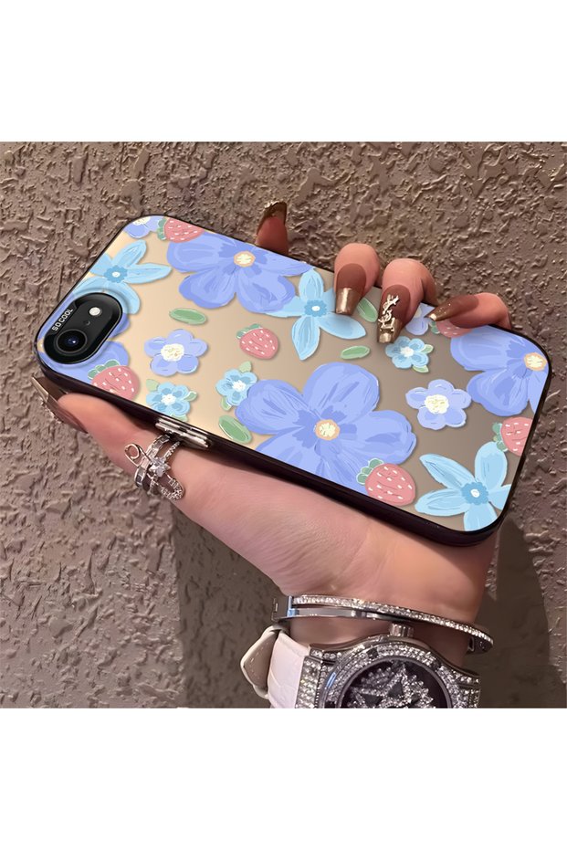 iPhone 7/8/Se 2020 2022 Compatible Flower Strawberry Mix Pattern Case, Protective, Daily Use