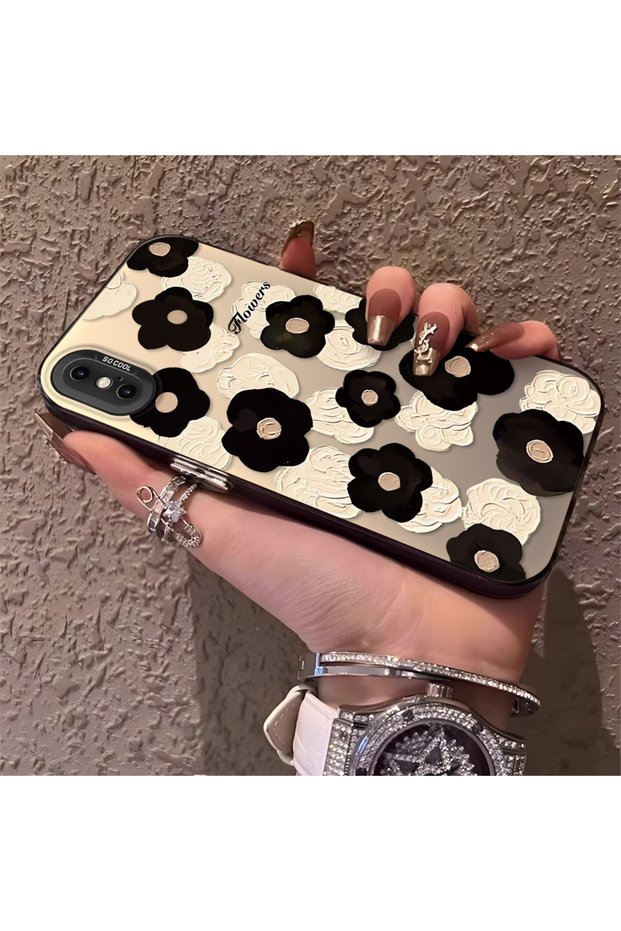 iPhone XS Max Compatible Oil Painting Style Floral Print Case, Long-Lasting, Elegant