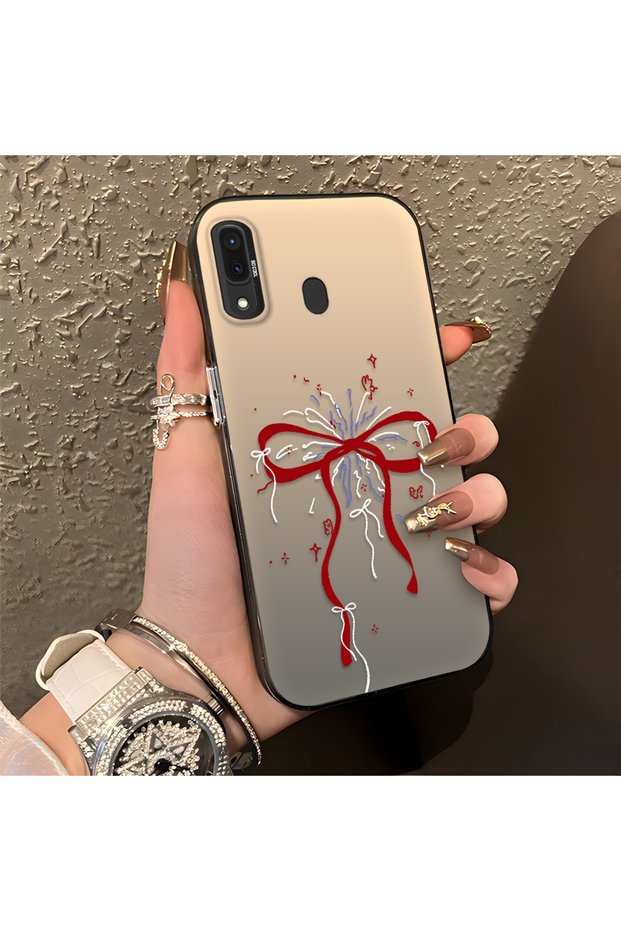 Samsung Galaxy A30/A20 Compatible Romantic Bow and Star Case, Fashionable, Secure Protection