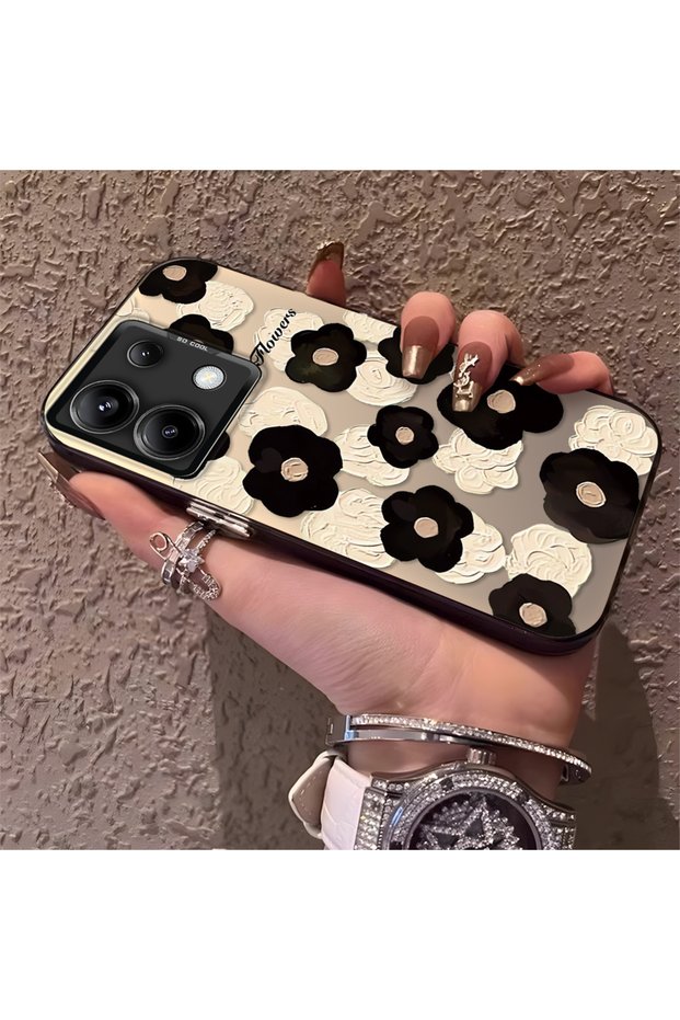 Poco X6 Compatible Oil Painting Style Floral Printed Case, Long-Lasting, Elegant