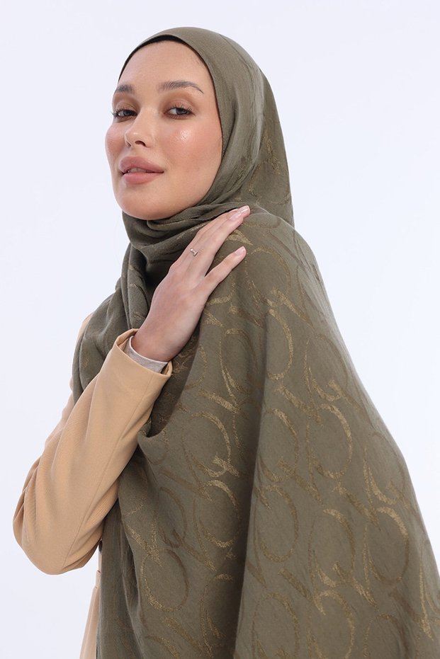 Alia Shawl - Vo Roma Pattern - Khaki