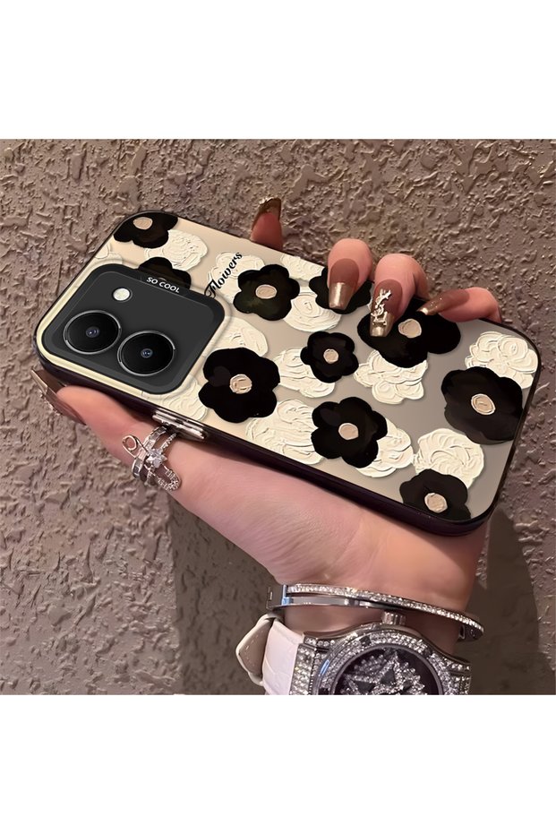 Vivo Y27 5G/Y27S Compatible Oil Painting Style Flower Printed Case, Long Lasting, Elegant