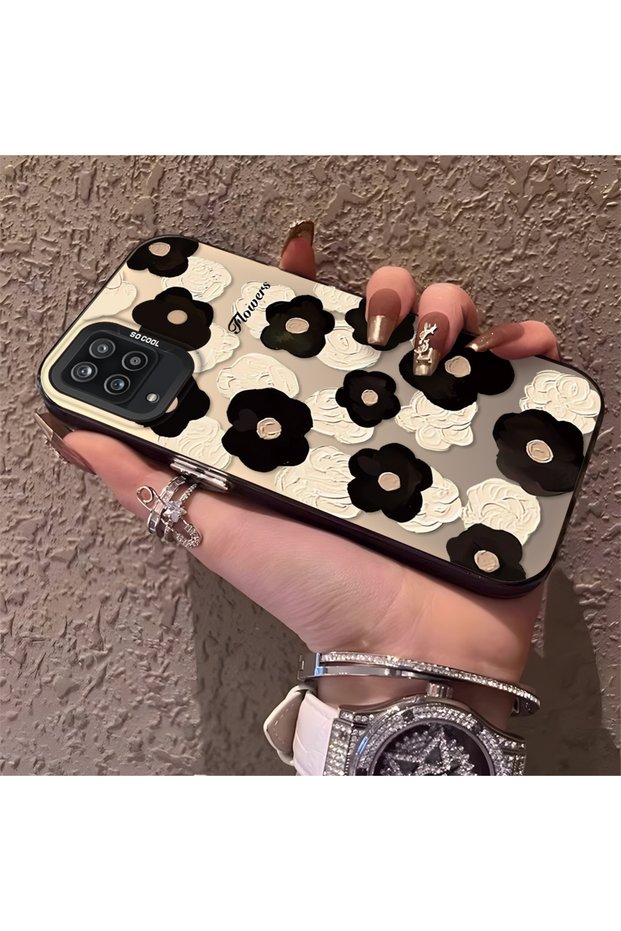 Samsung Galaxy A12/M12 Compatible Oil Painting Style Floral Printed Case, Long-Lasting, Elegant