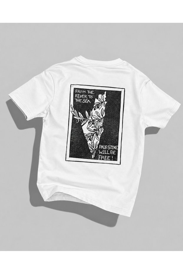 Palestine Themed Oversize T-Shirt – from the River to the Sea Design