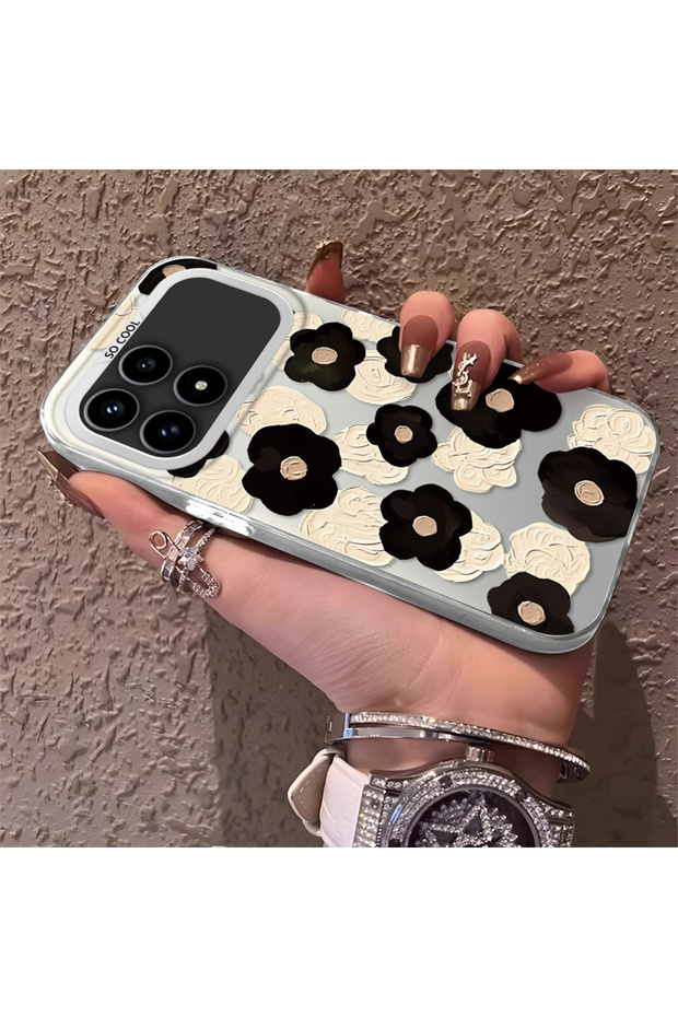 Poco F8 Pro 5g Compatible Oil Painting Style Floral Printed Case, Long-Lasting, Elegant