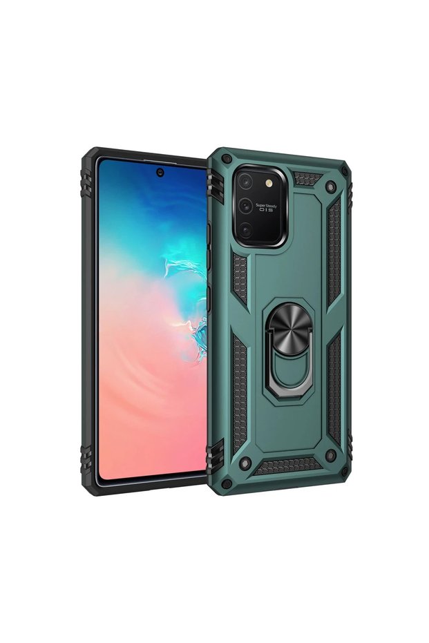 Samsung Galaxy A91 / S10 Lite Case Sofia Silicone Cover with Ring - Green