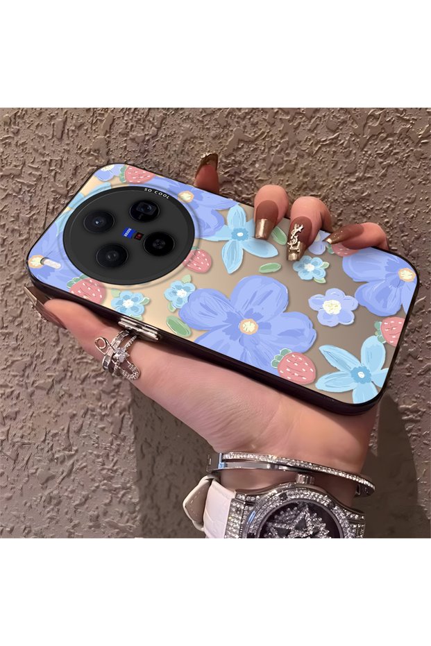 Vivo X300 Compatible Floral Strawberry Mix Patterned Case, Protective, Daily Use