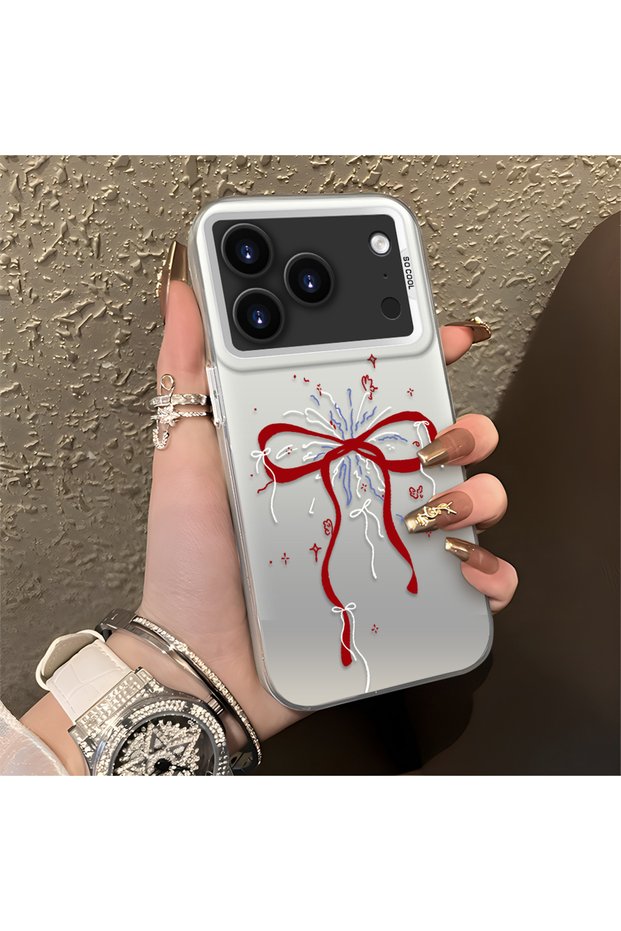 iPhone 17 Pro Compatible Romantic Bow and Star Case, Fashionable, Secure Protection