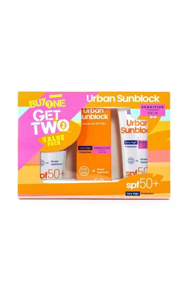 + Urban Sunblock Spf50+ Sensitive Skin 40mL 1+2 Offer