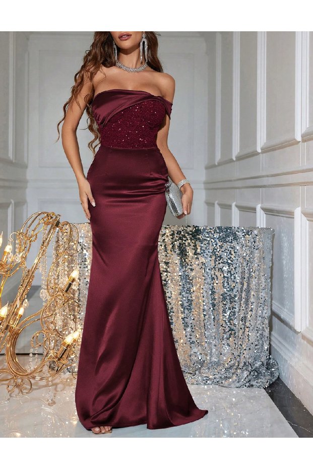 Rochie lunga, Rosu