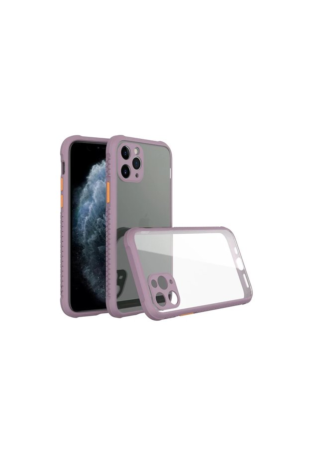 Apple iphone 11 pro max case miami transparent silicone - light purple
