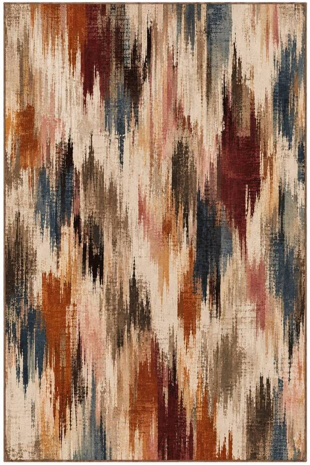 Eta Modern Vertical Brush Patterned Woven Base Carpet Eta4418