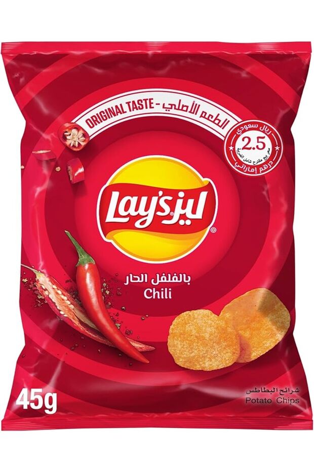 رقائق بطاطس ليز بنكهة الفلفل الحار، 45 جرام