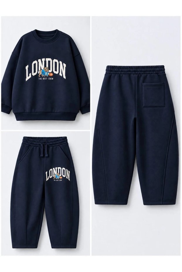 Navy Blue London Oversize Kids Set
