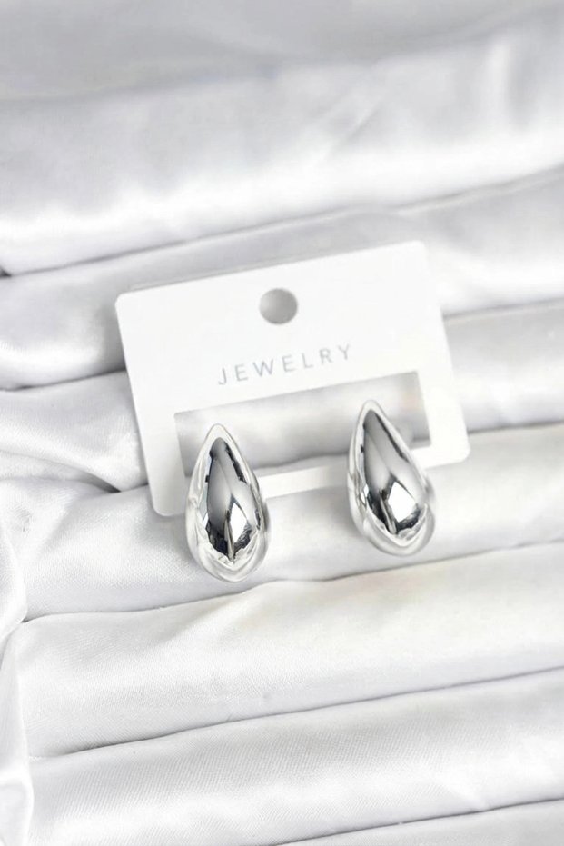Silver Color Drop Earrings 24 mm