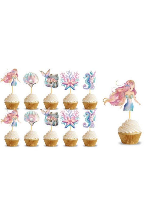 Lilac Mermaid and Underwater Themed Cake Decoration