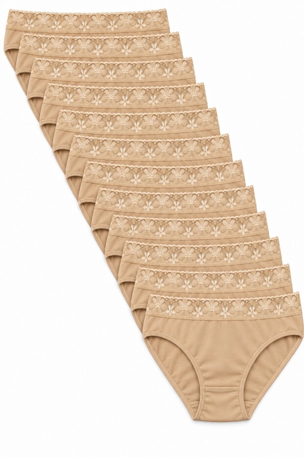 Women's 12-pack floral lace bikini panties