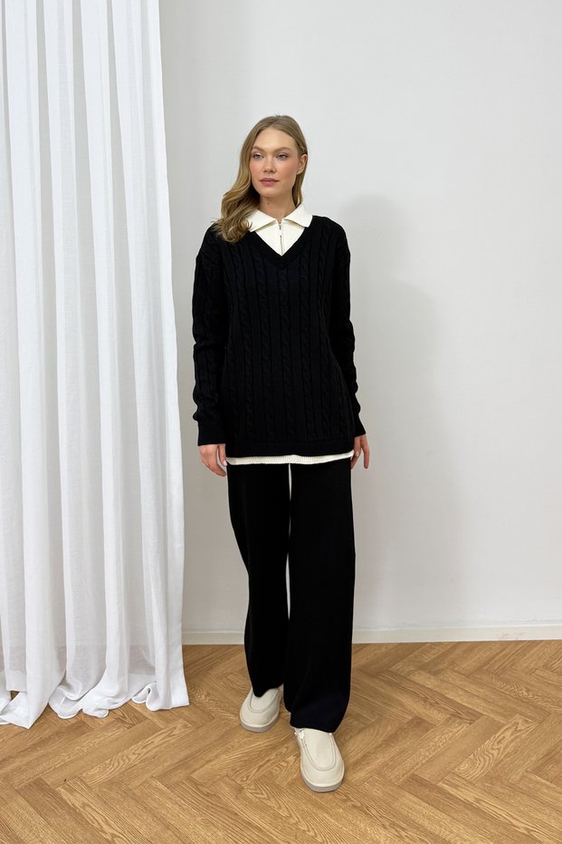 Collared Knitwear Set 92-9203