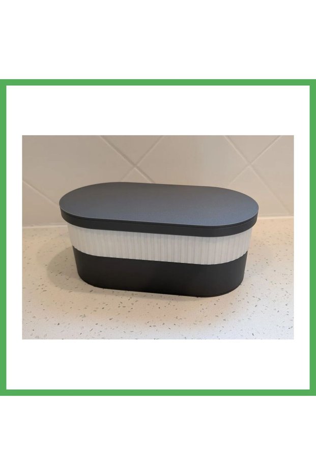 3D Printing Two Rolls Toilet Paper Storage Box with Lid Striped Bathroom Organiz Bezoss