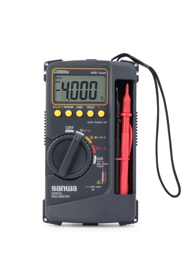 CD800a Digital Multimeter 4000 Count with LCD Display, Auto Range, Voltage, Resistance, Frequency and Continuity Testing