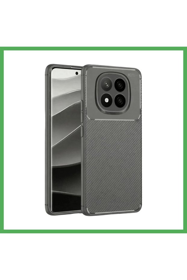 Redmi Note 14 Pro Plus Compatible Case Auto Focus Carbon Cover - Gray Bezoss