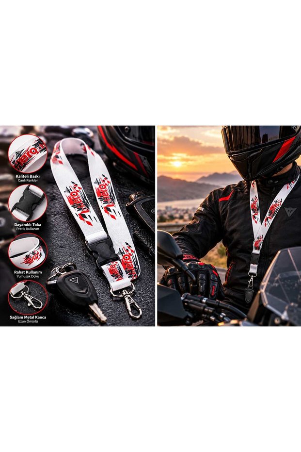HERO MOTORCYCLE NECK STRAP, 57 CM, DECORATIVE ACCESSORY, MOTORCYCLE ACCESSORY