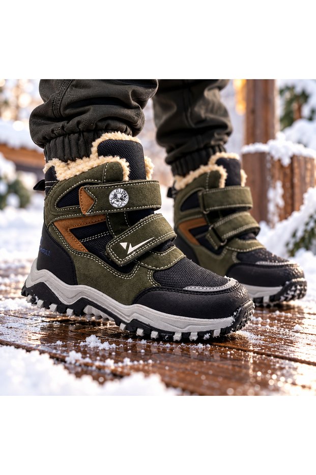 Boys' Orthopedic Sole Fur Winter Sports Boots