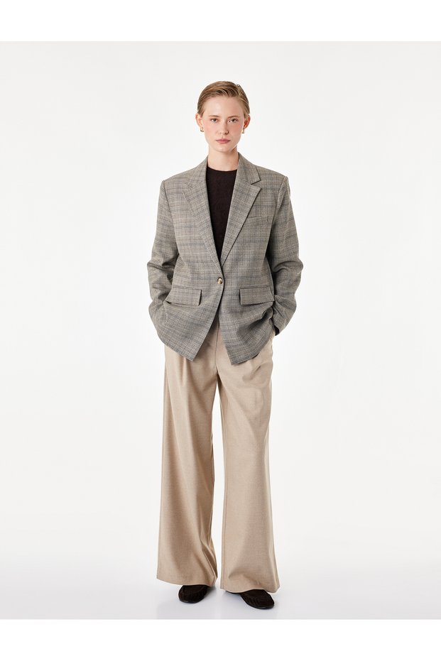 Women Brown Plain Trousers