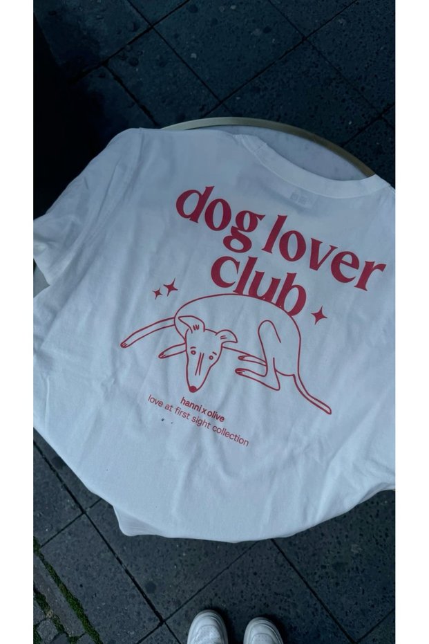 Dog Lover Club Back Detail Printed T-Shirt, 100% Cotton Unisex Kids / Adults