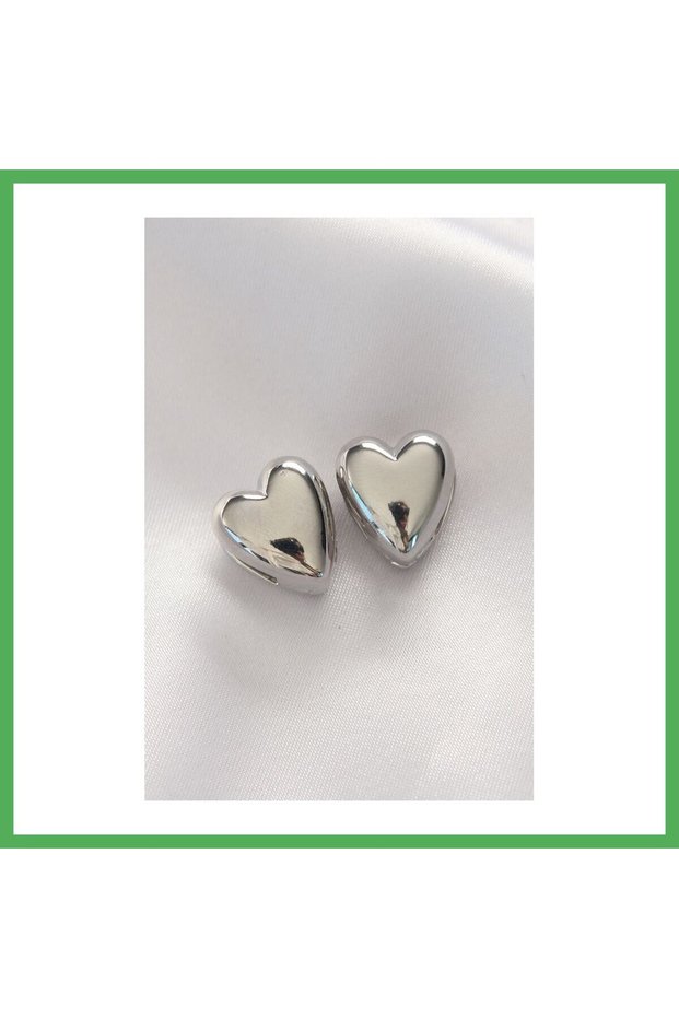 Brass Silver Color Minimal Curved Earrings Bezoss