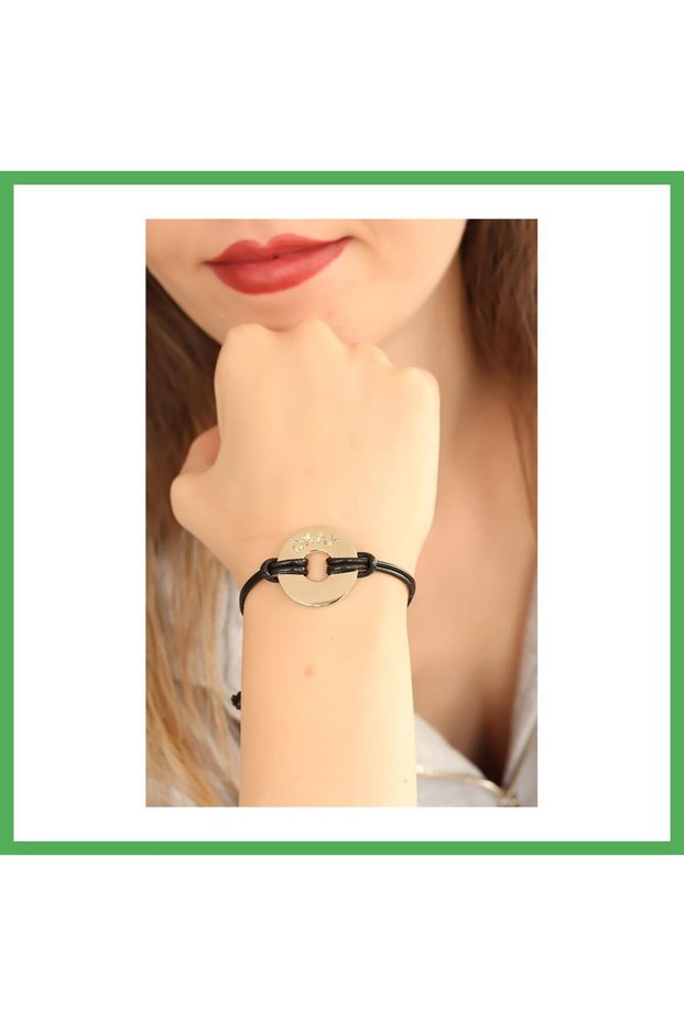Okay (Good) Black Leather Cord Unisex Mood Bracelet Bezoss