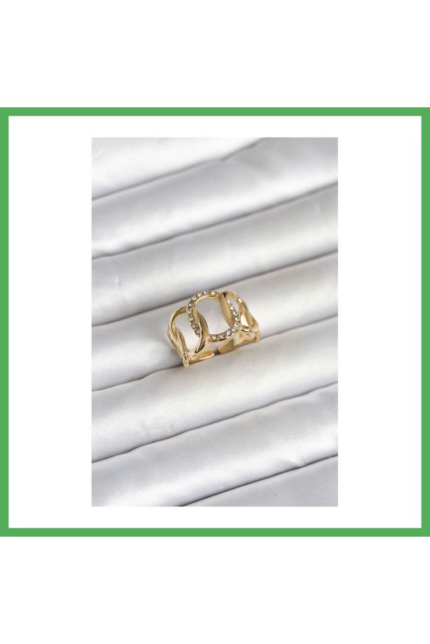 316L Steel Gold Color Milky Way Model Women's Ring Bezoss