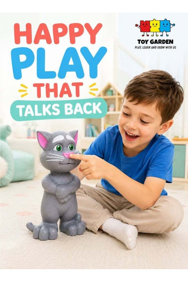 Intelligent Talking Tom Cat with Recording, Music, Story & Touch Functionality