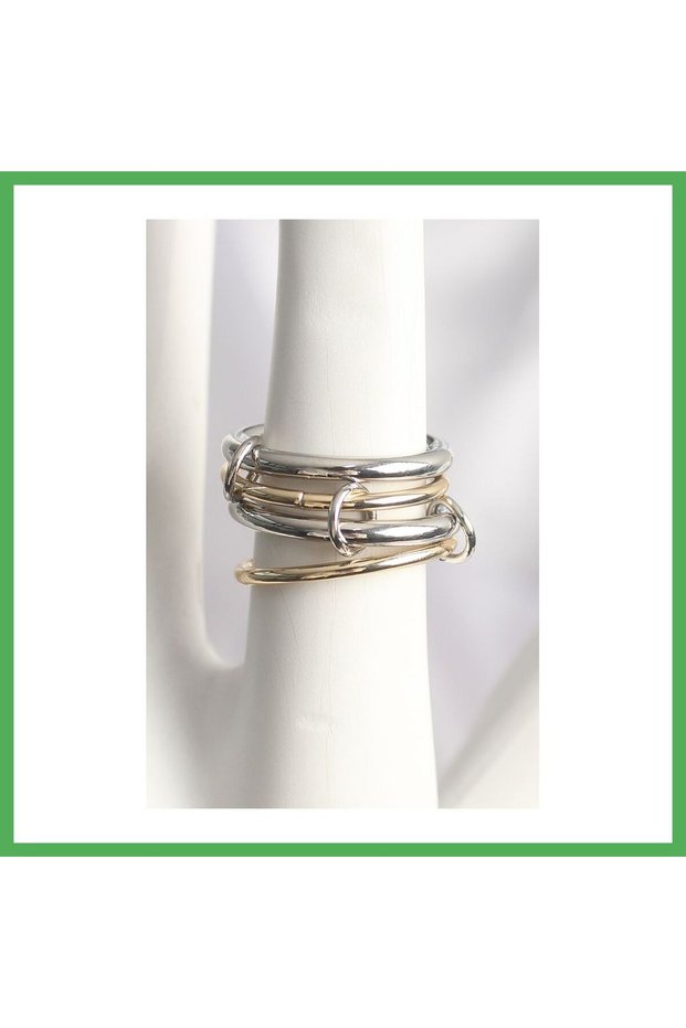 Brass Mix Color 4-Piece Model Women's Ring Bezoss