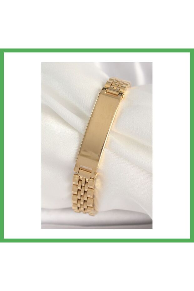 316L Steel Gold Color Chain Tag Model Men's Bracelet Bezoss