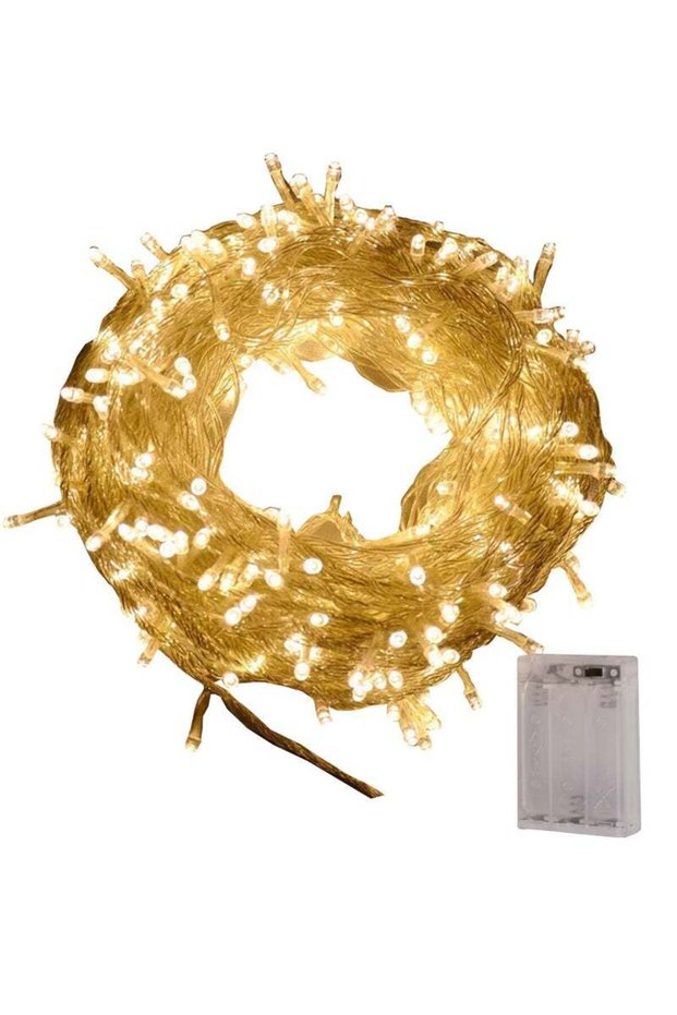 PAMEER Warm White AA Battery Powered LED String Lights 10mtr 100 LEDs String Lights for Christmas