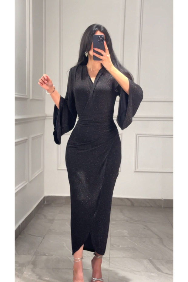 فستان استرتش ميد Black