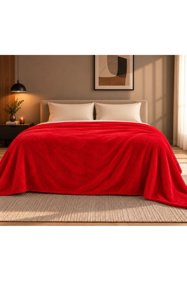 190*215 Welsoft-Polar Red Double Bedspread-Blanket