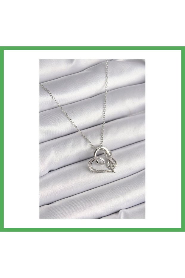 316L Steel Silver Color Chain with Zircon Stone Detailed Model Infinity Detail Ka Bezoss