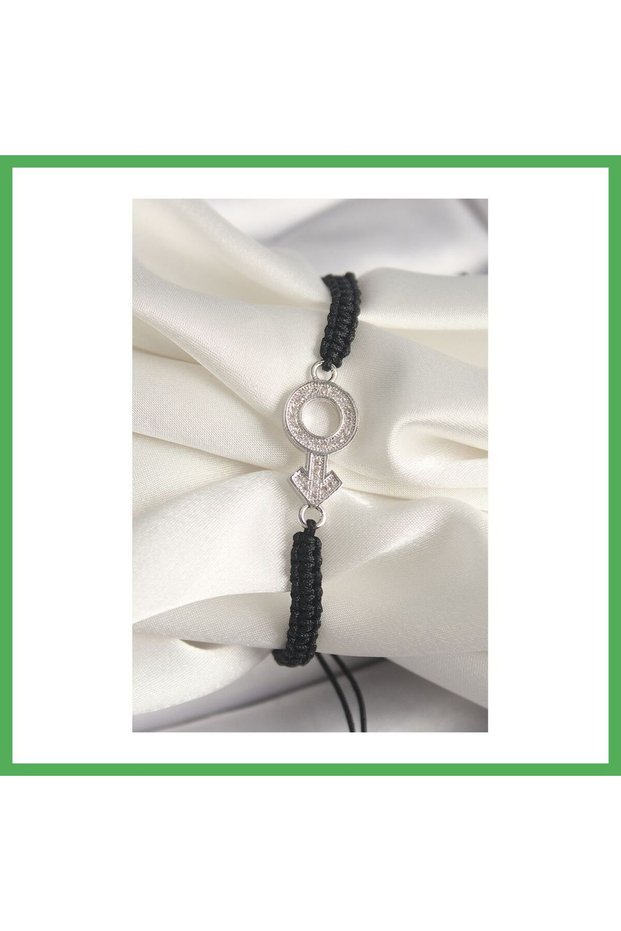 Brass Silver Color Zircon Stone Mars Figure Elevator Macrame Model Women's Wrist Bracelet Bezoss