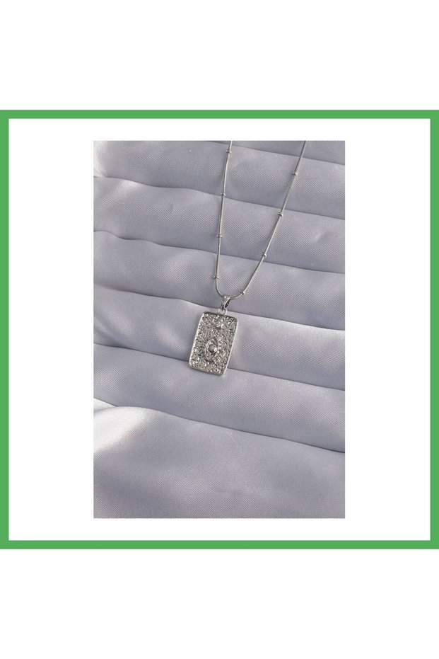 316L Steel Chain Silver Color Laser Engraved Eye Figure Tarot Pendant Bezoss