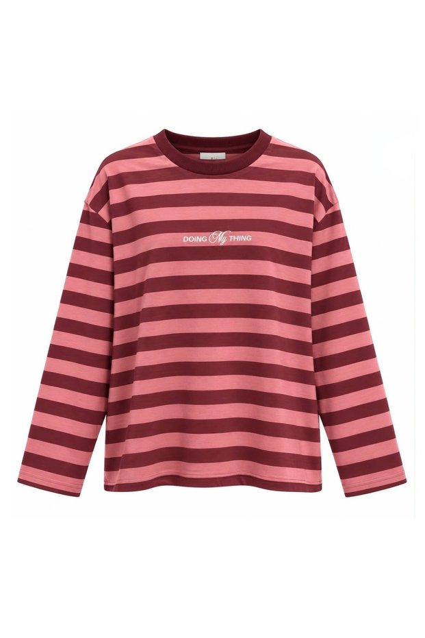 Women's Striped Printed Sweatshirt