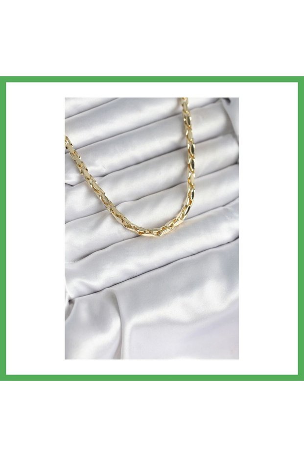 Brass Gold Color 60 cm Chain Women's Necklace Bezoss