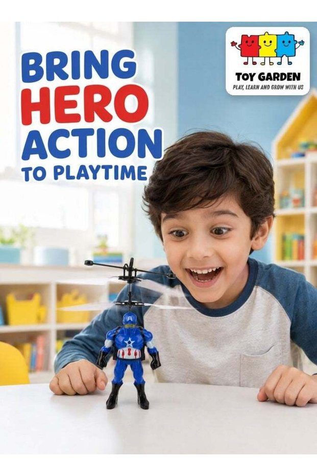 Flying Superhero Toy with Hand Sensor Control & USB Charger | Rechargeable