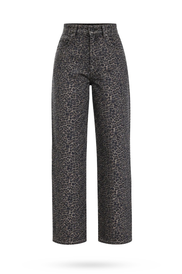 Leopard Baggy Jean 3010