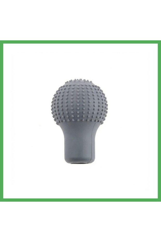 Silicone Gear Shift Knob Cover Massaging Round Gray Bezoss