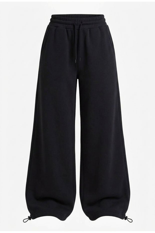 Trend Basics 3-Stripes Baggy Tracksuit with Elastic Waist and Stopper