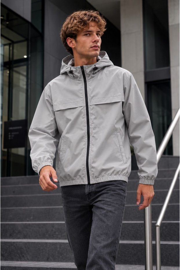 Men's Hooded Premium Casual Windbreaker
